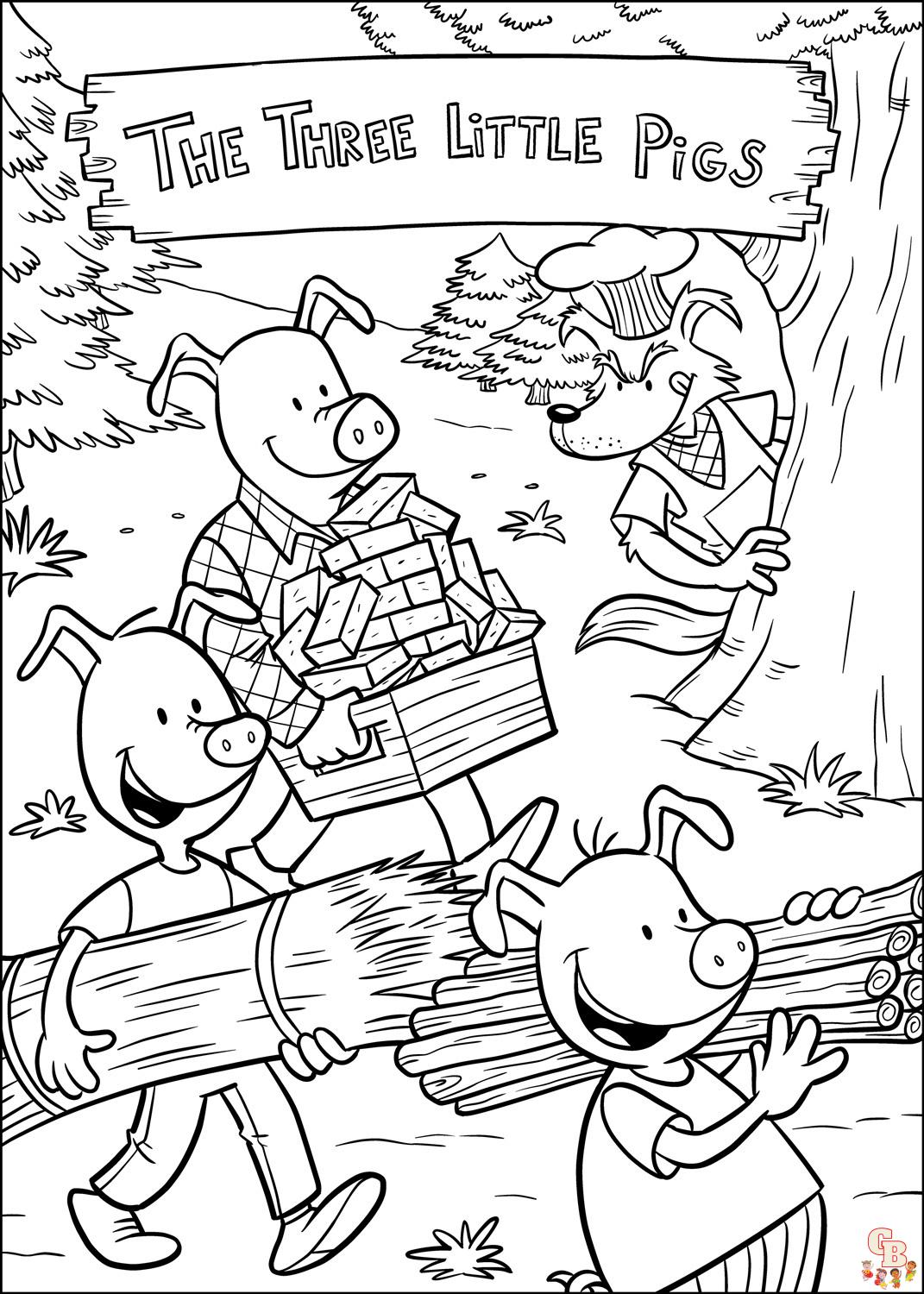 Three Little Pigs Coloring Pages 2