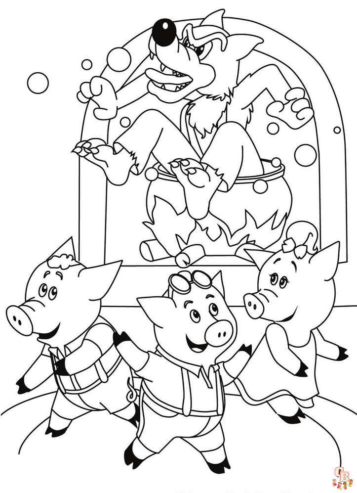 Three Little Pigs Coloring Pages 2