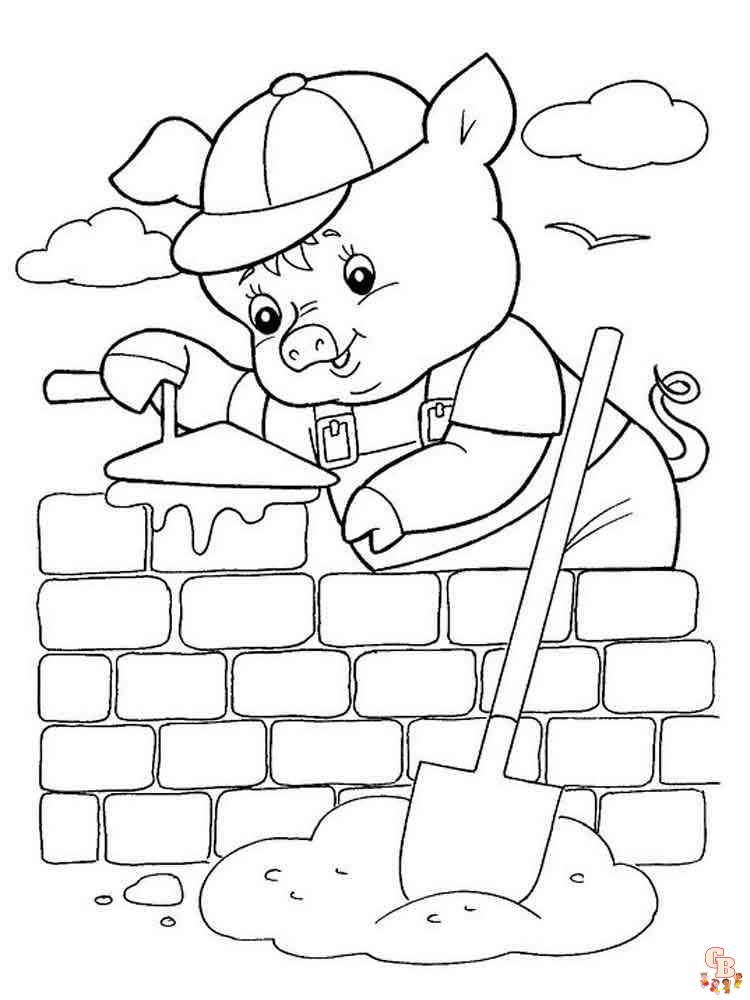 Three Little Pigs Coloring Pages 3