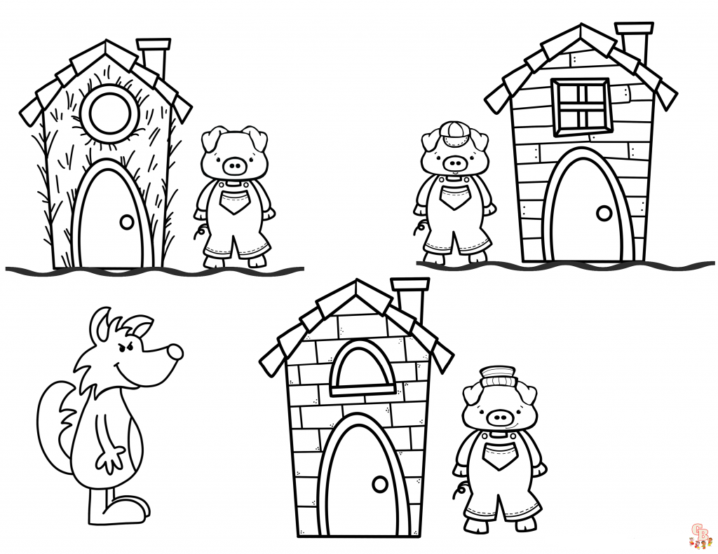 Three Little Pigs Coloring Pages 3