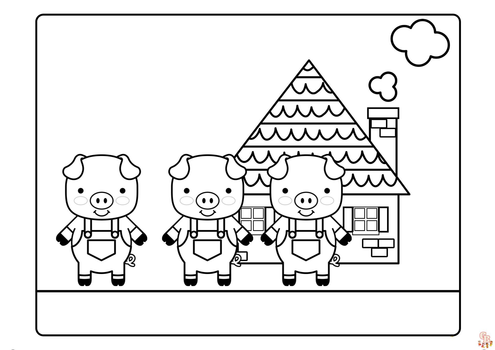 Three Little Pigs Coloring Pages 4