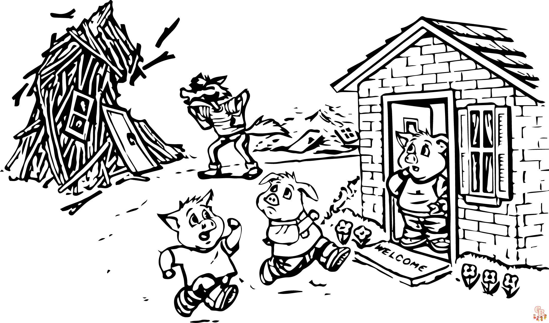 Three Little Pigs Coloring Pages 5