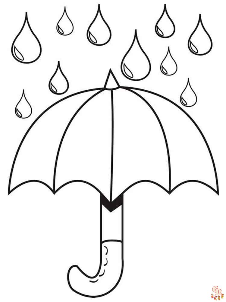 Umbrella Coloring Pages 1