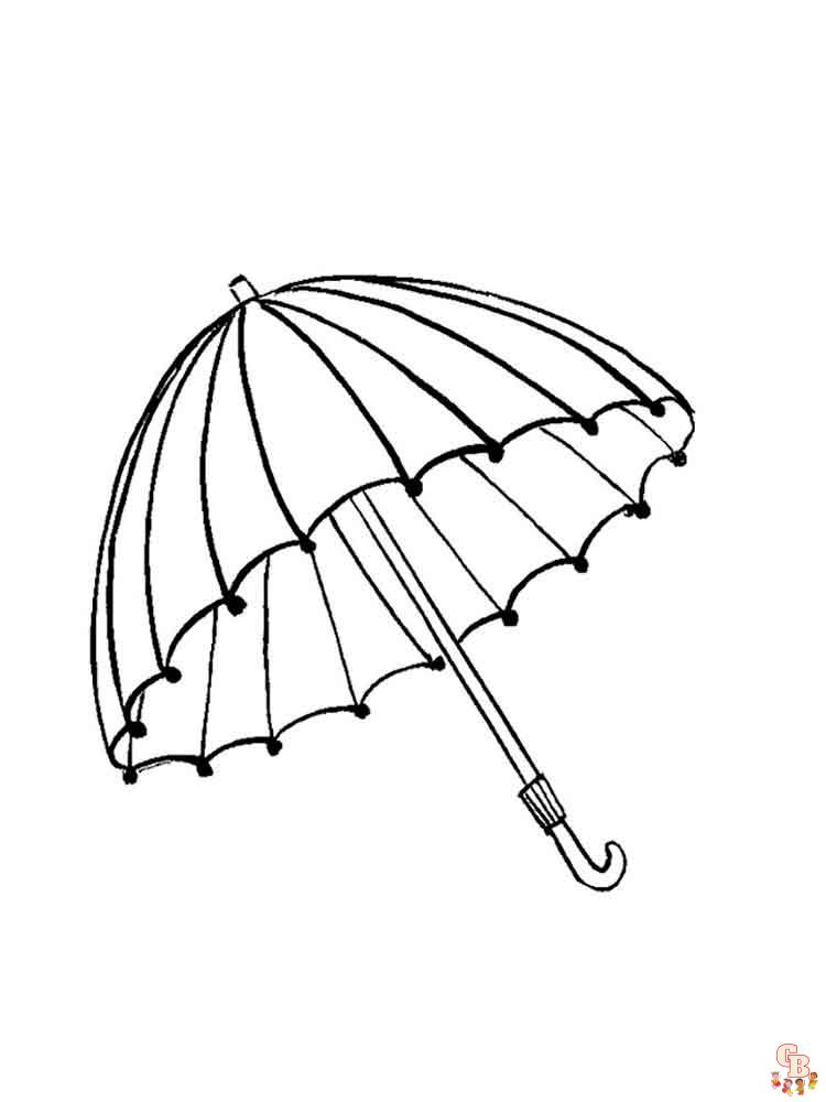 Umbrella Coloring Pages 4