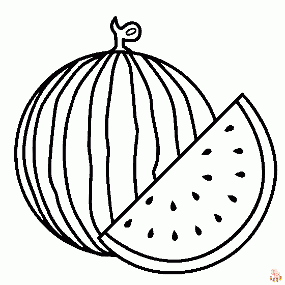 Watermelon Coloring Pages 1