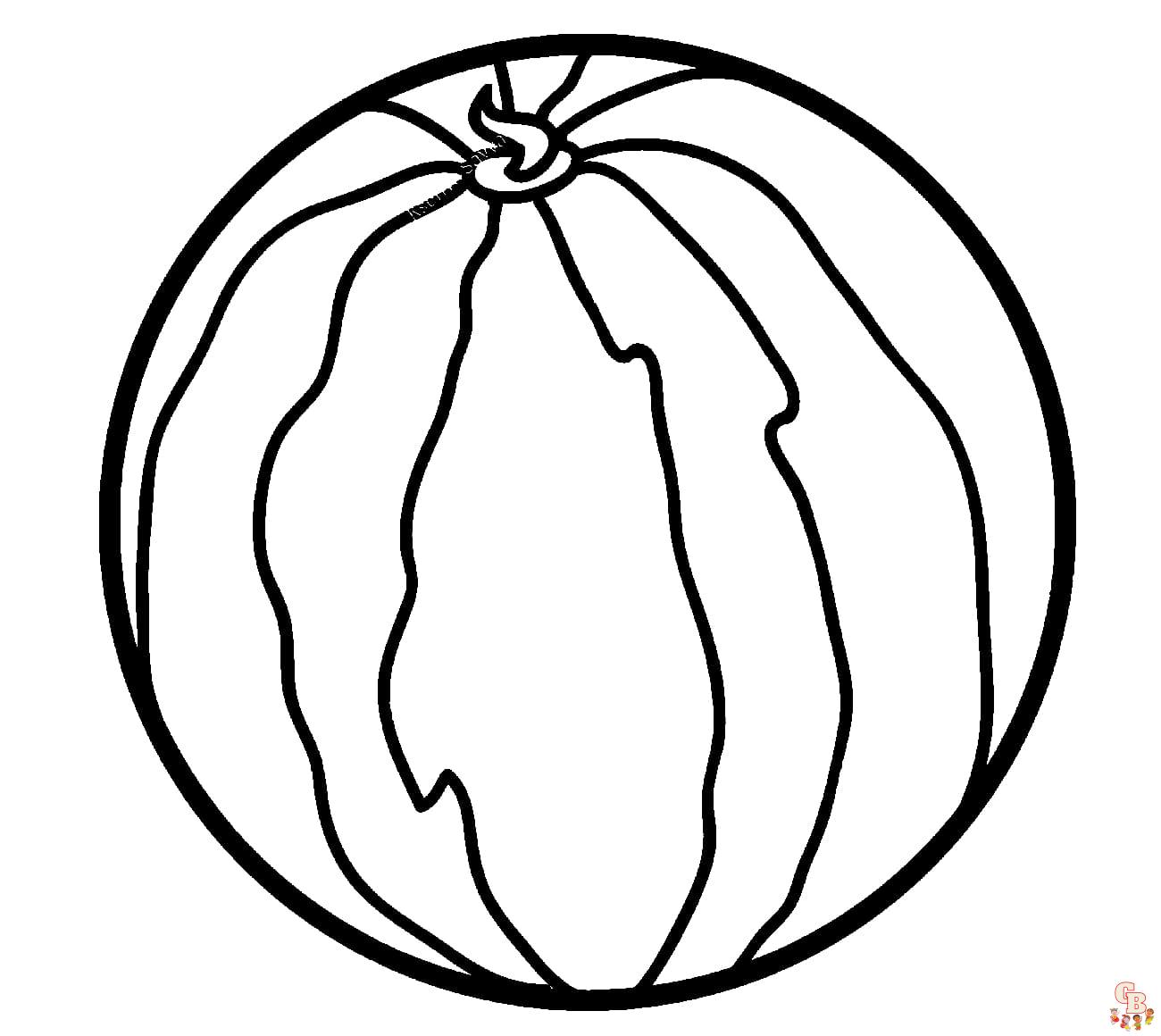 Watermelon Coloring Pages 3