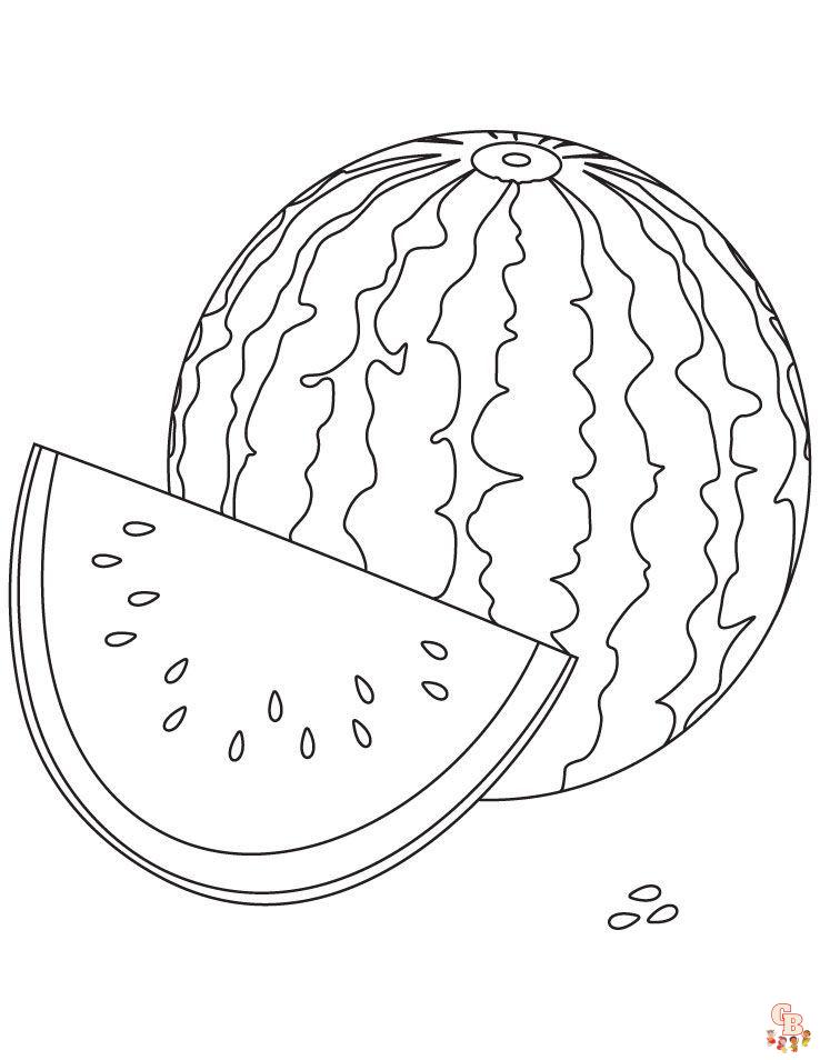 Watermelon Coloring Pages 5