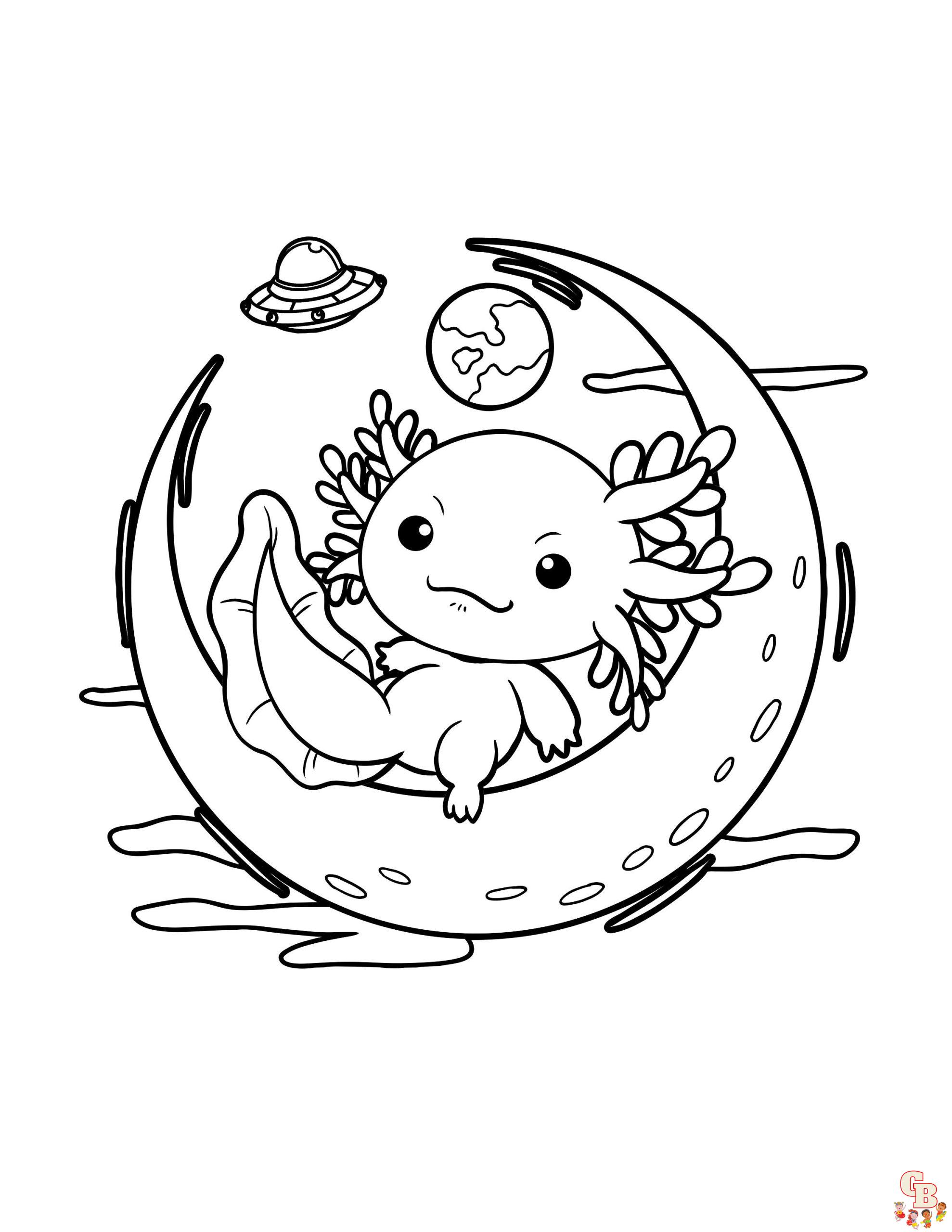 axolotl coloring pages 2