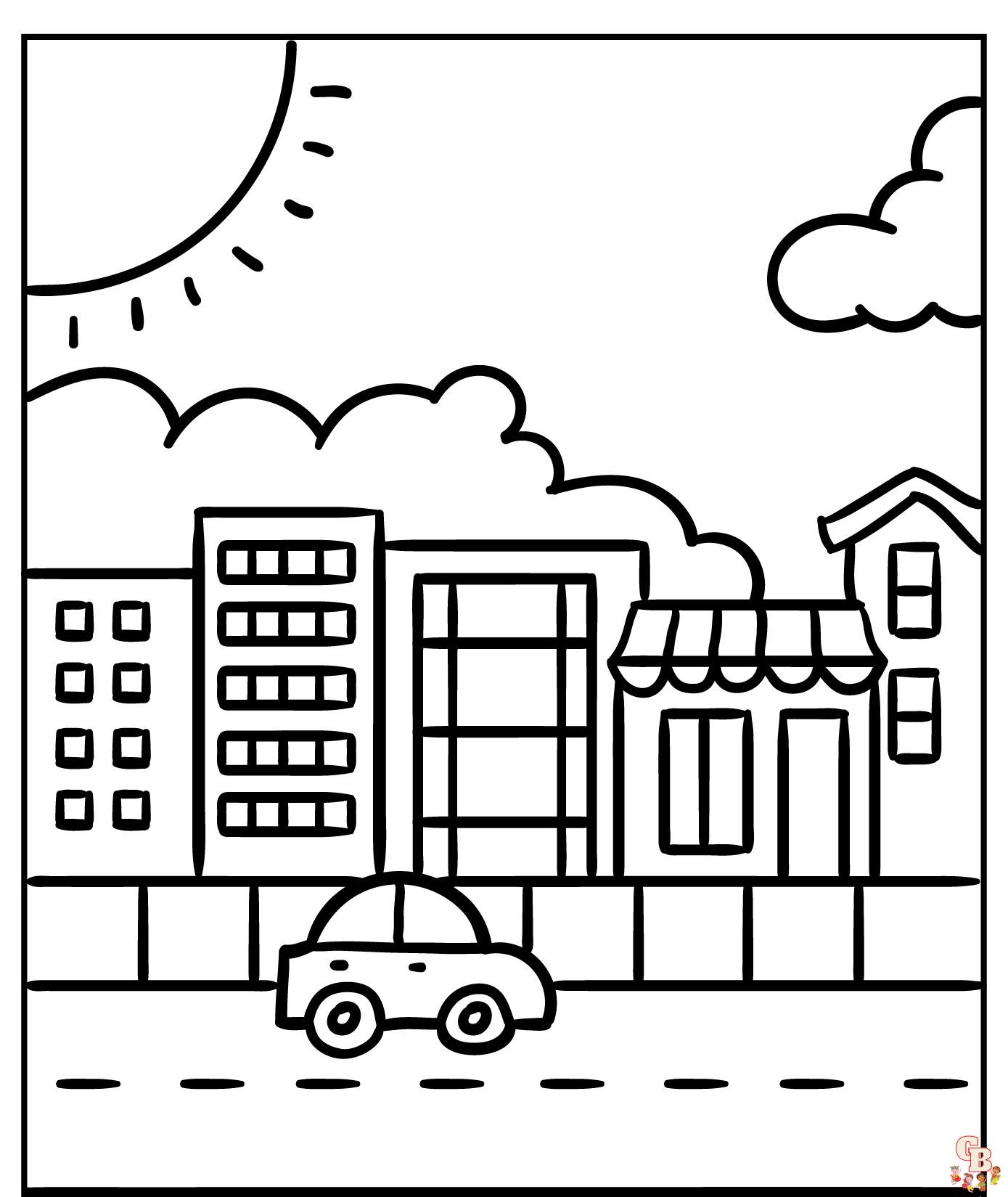 city coloring pages 2