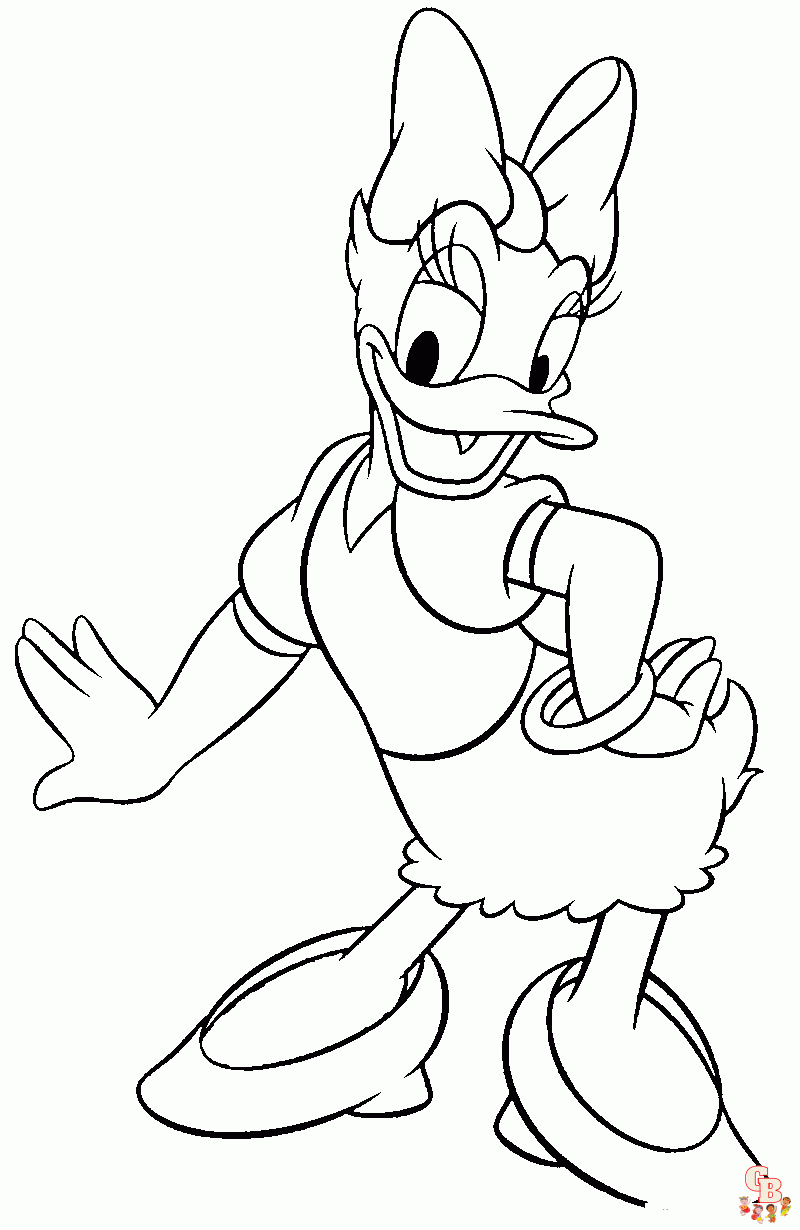 daisy duck coloring pages 2