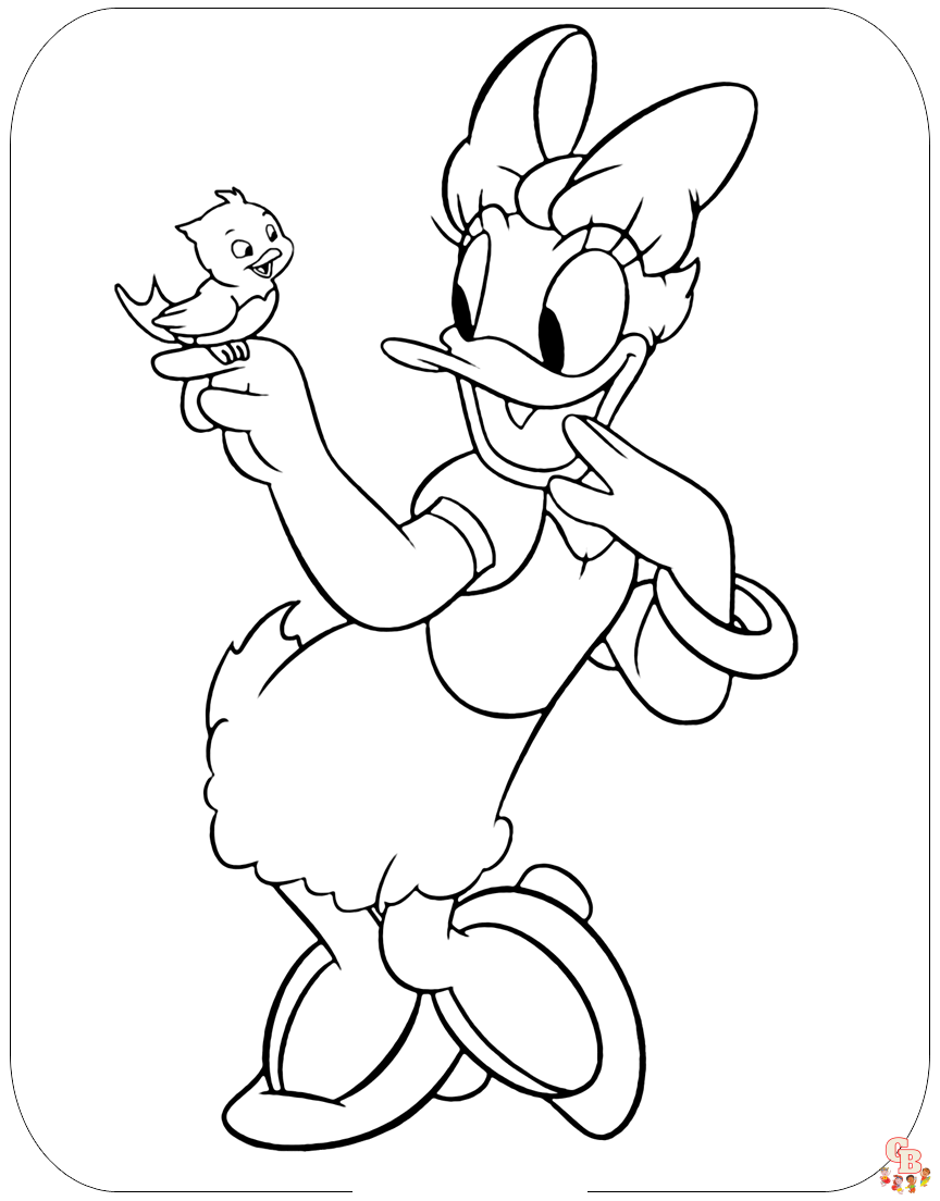 daisy duck coloring pages 2