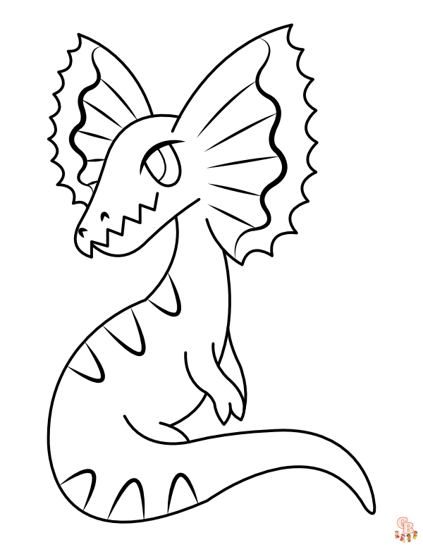 dilophosaurus coloring pages 1