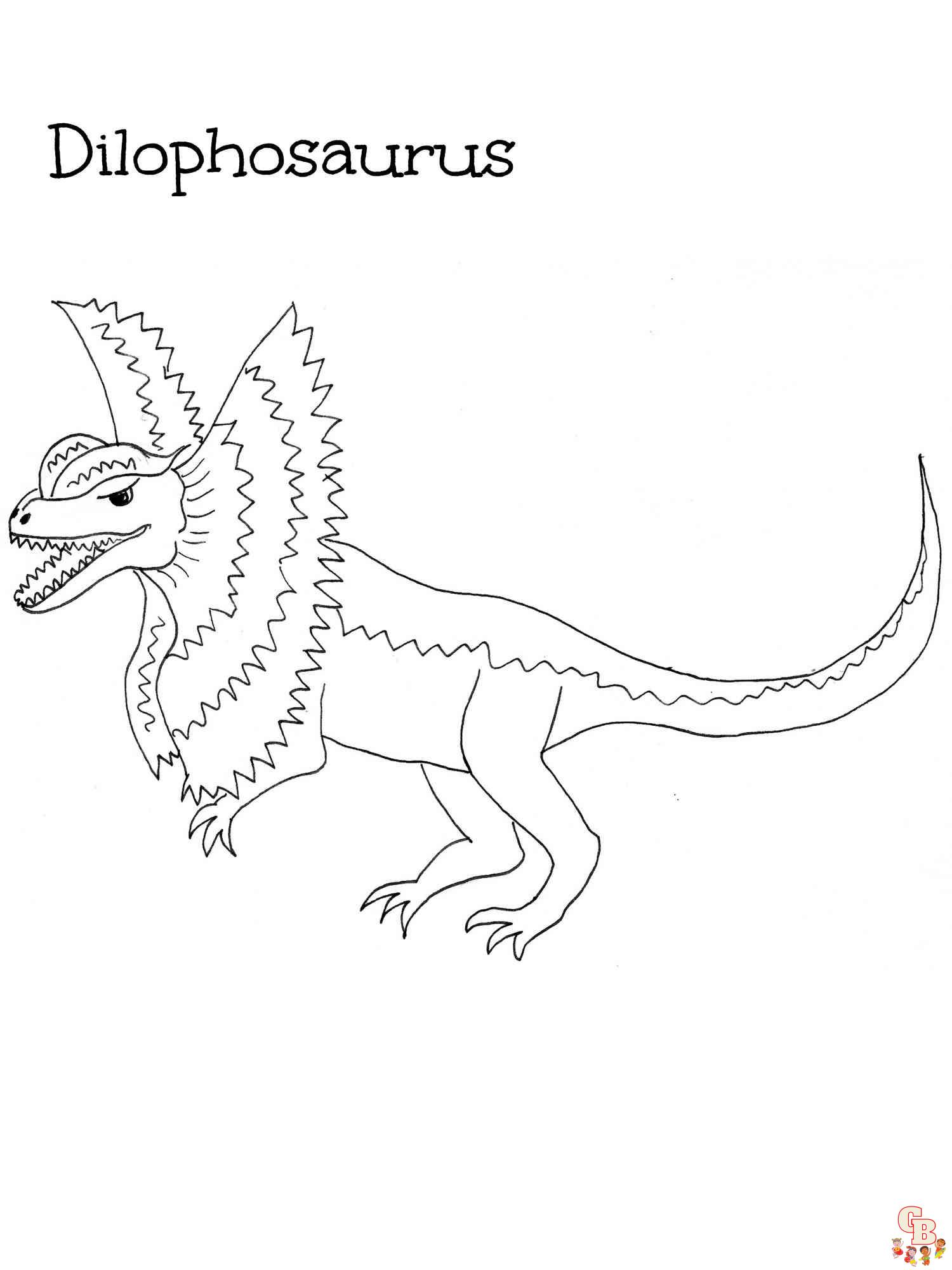 dilophosaurus coloring pages 3