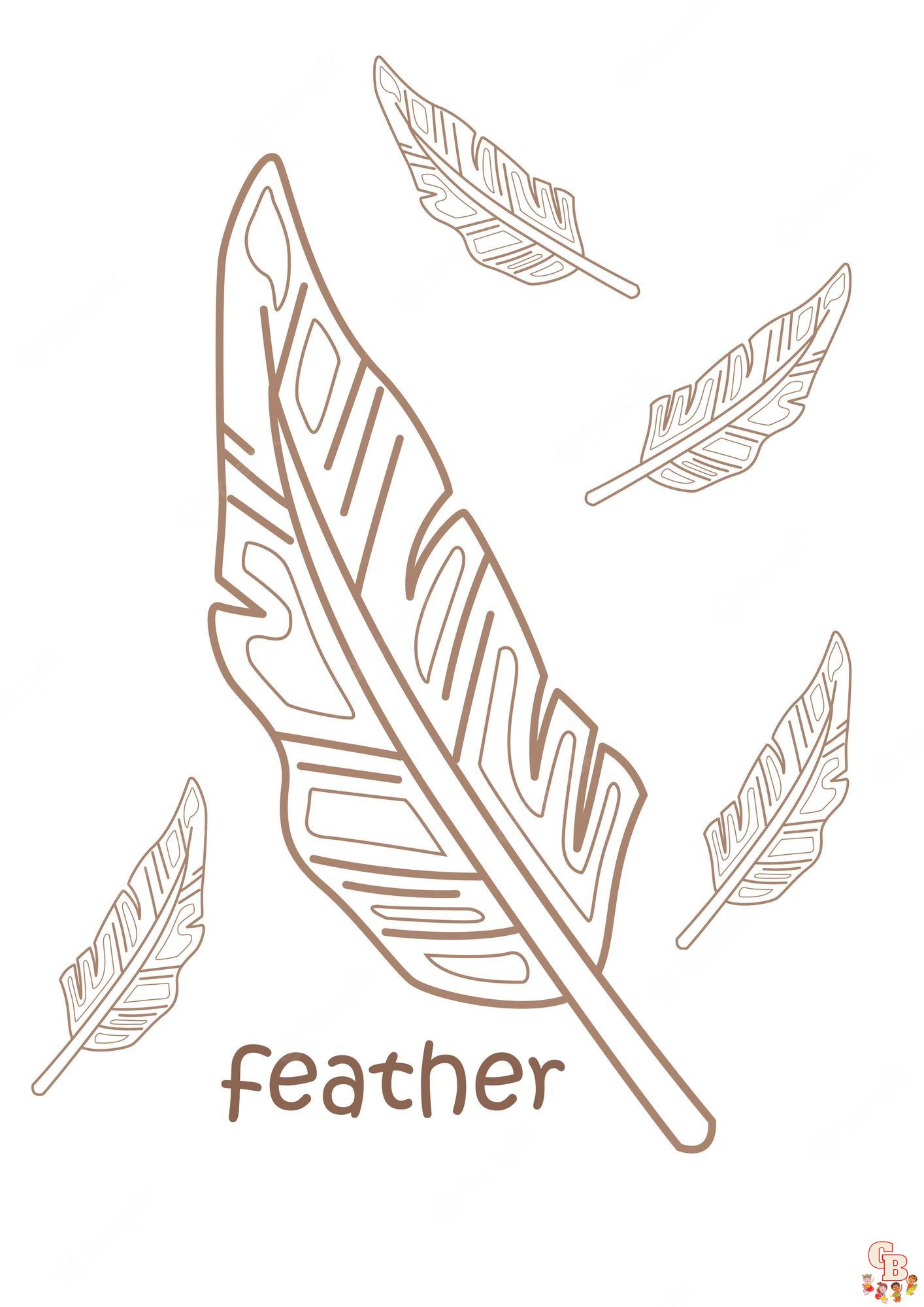 feather coloring pages 2