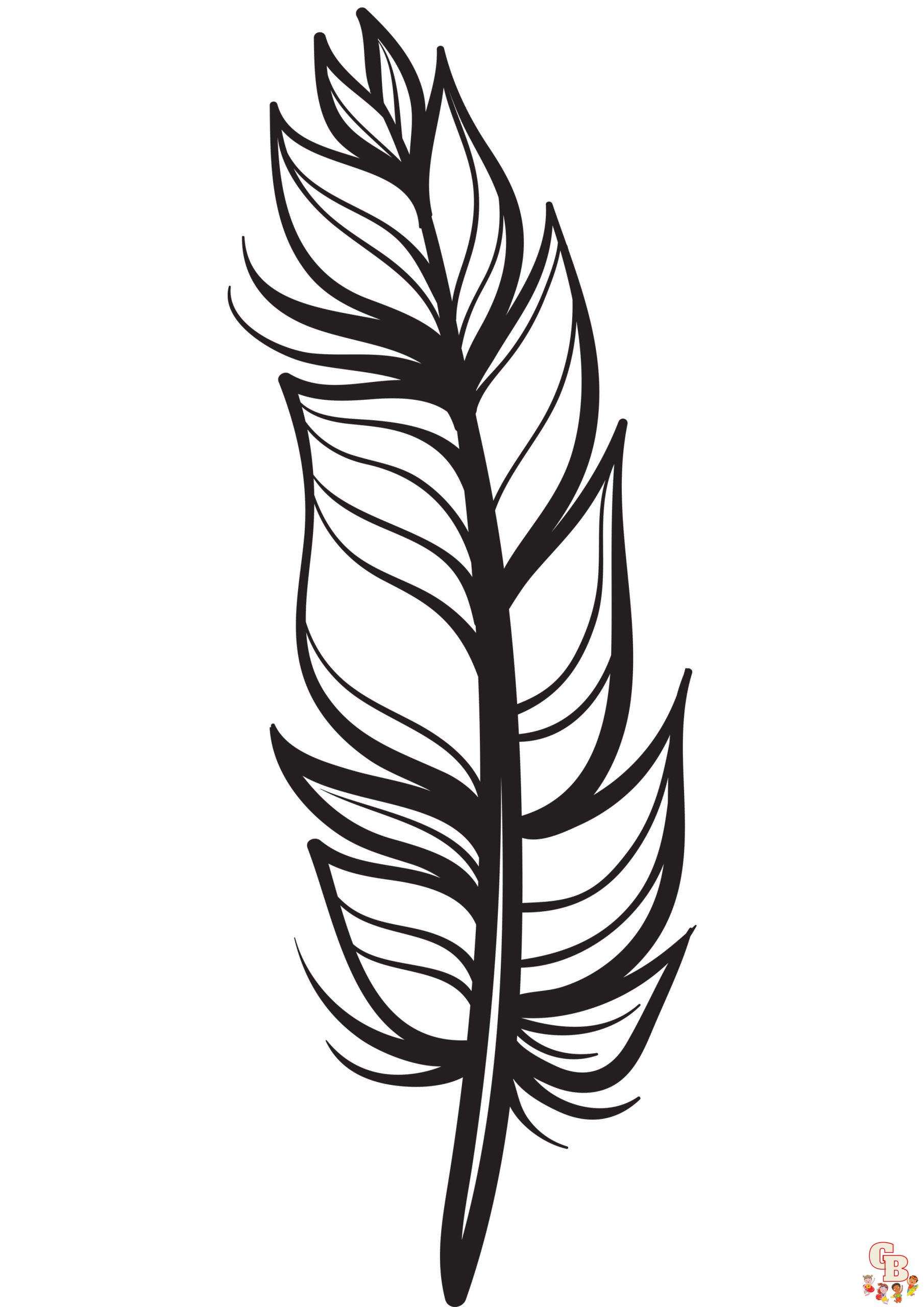 feather coloring pages 4