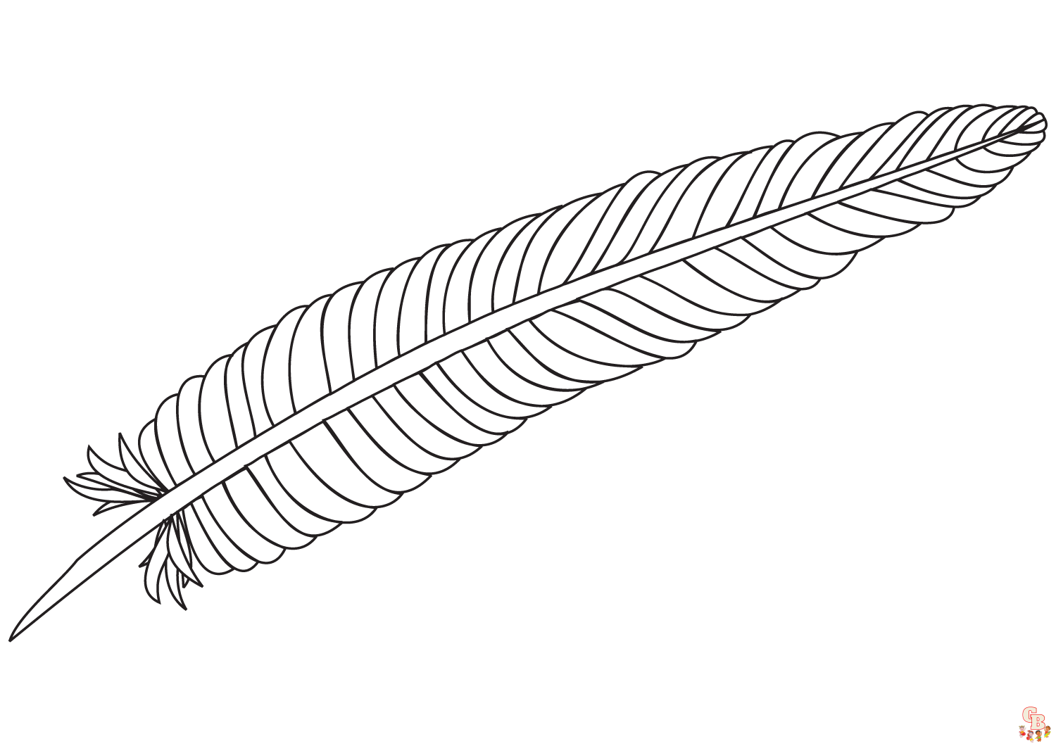 feather coloring pages 4