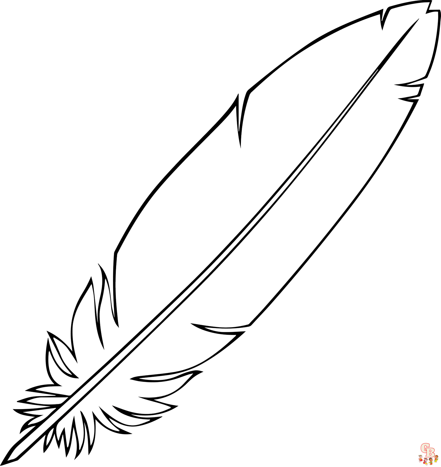feather coloring pages 5