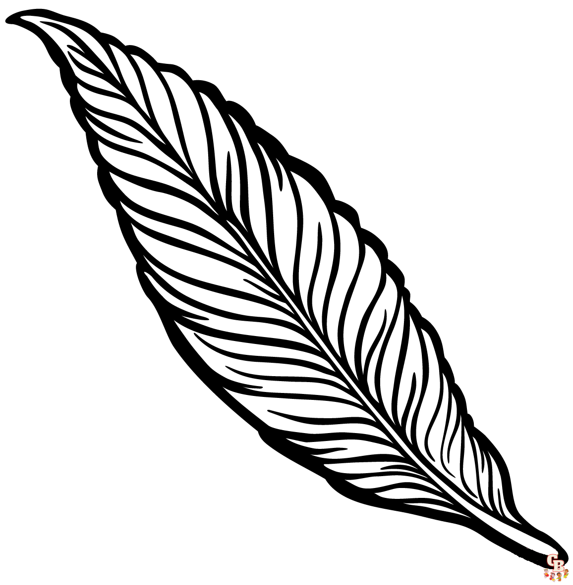 feather coloring pages 6