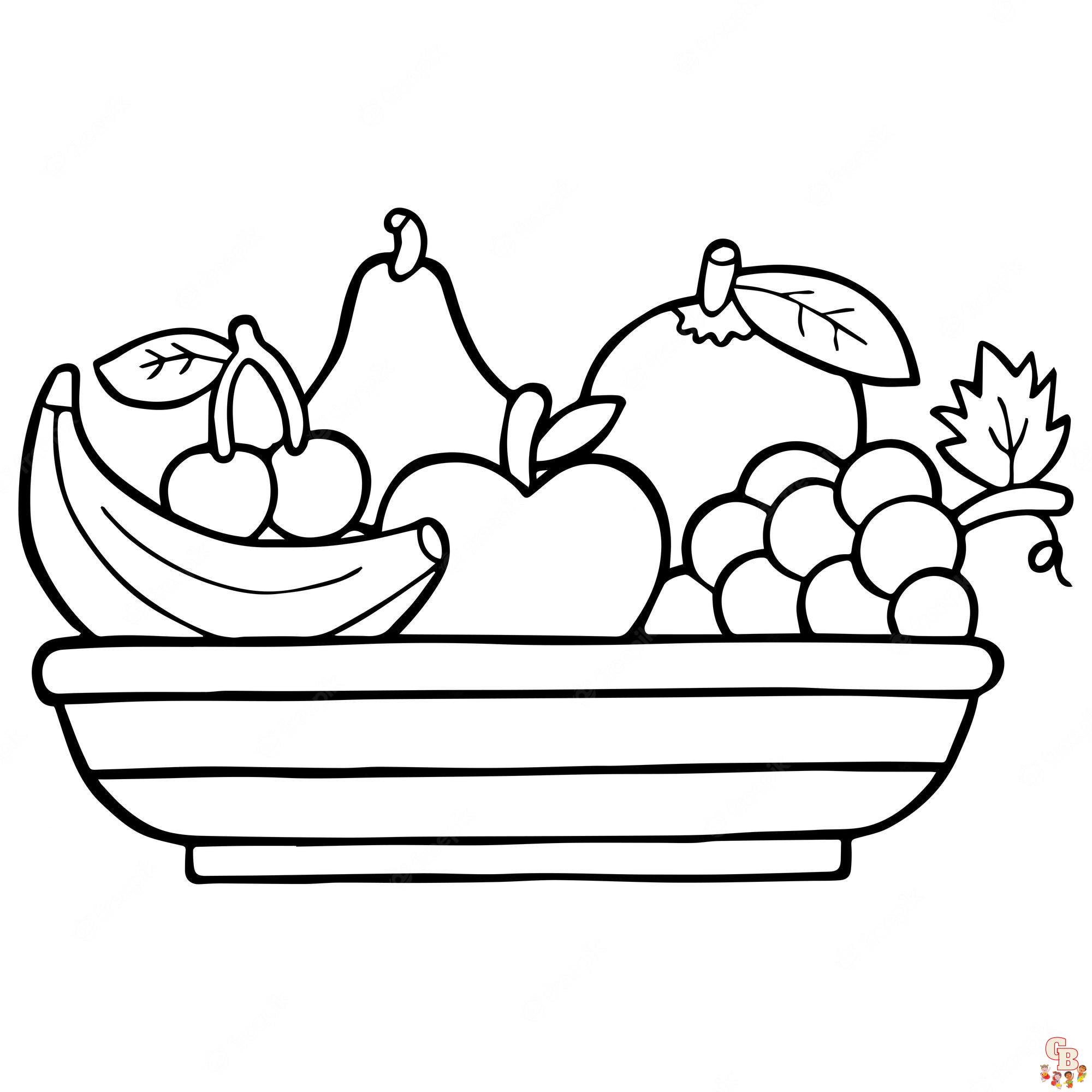 fruit basket coloring pages 1