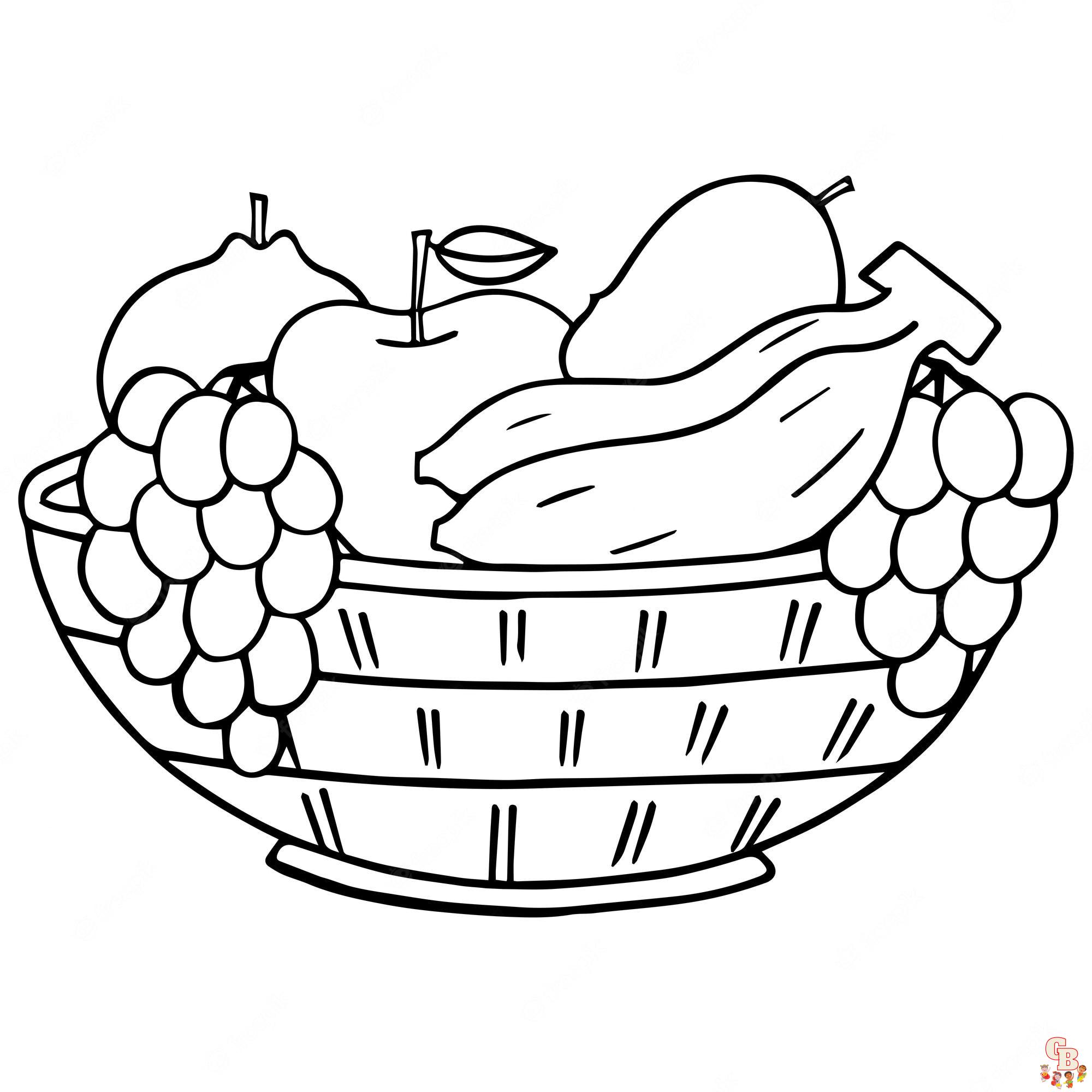 fruit basket coloring pages 2