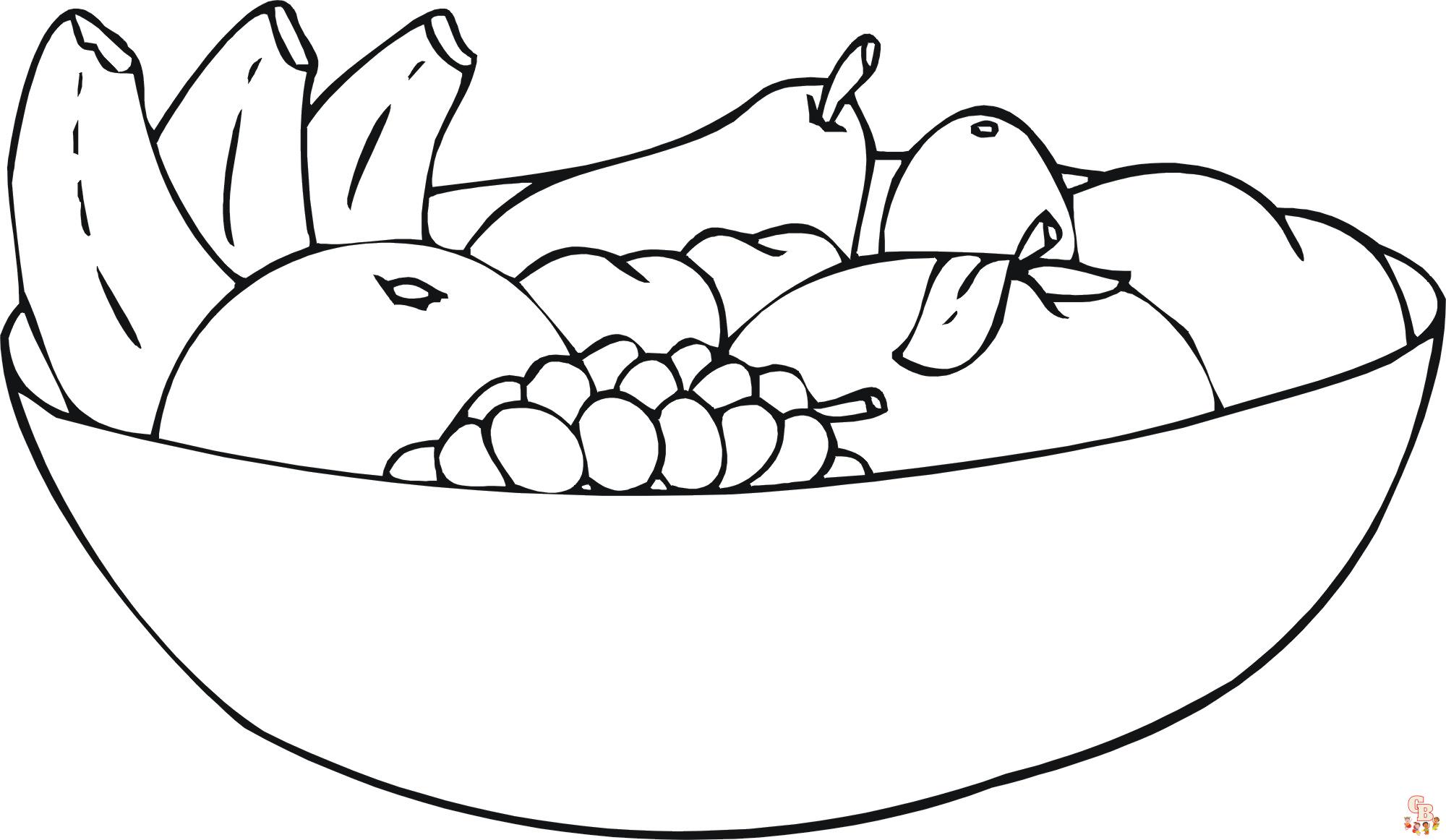 fruit basket coloring pages 4