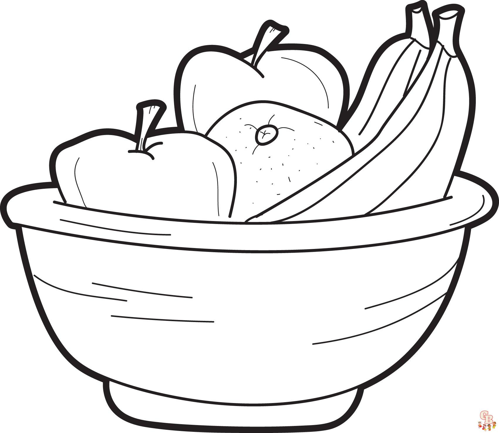 fruit basket coloring pages 5