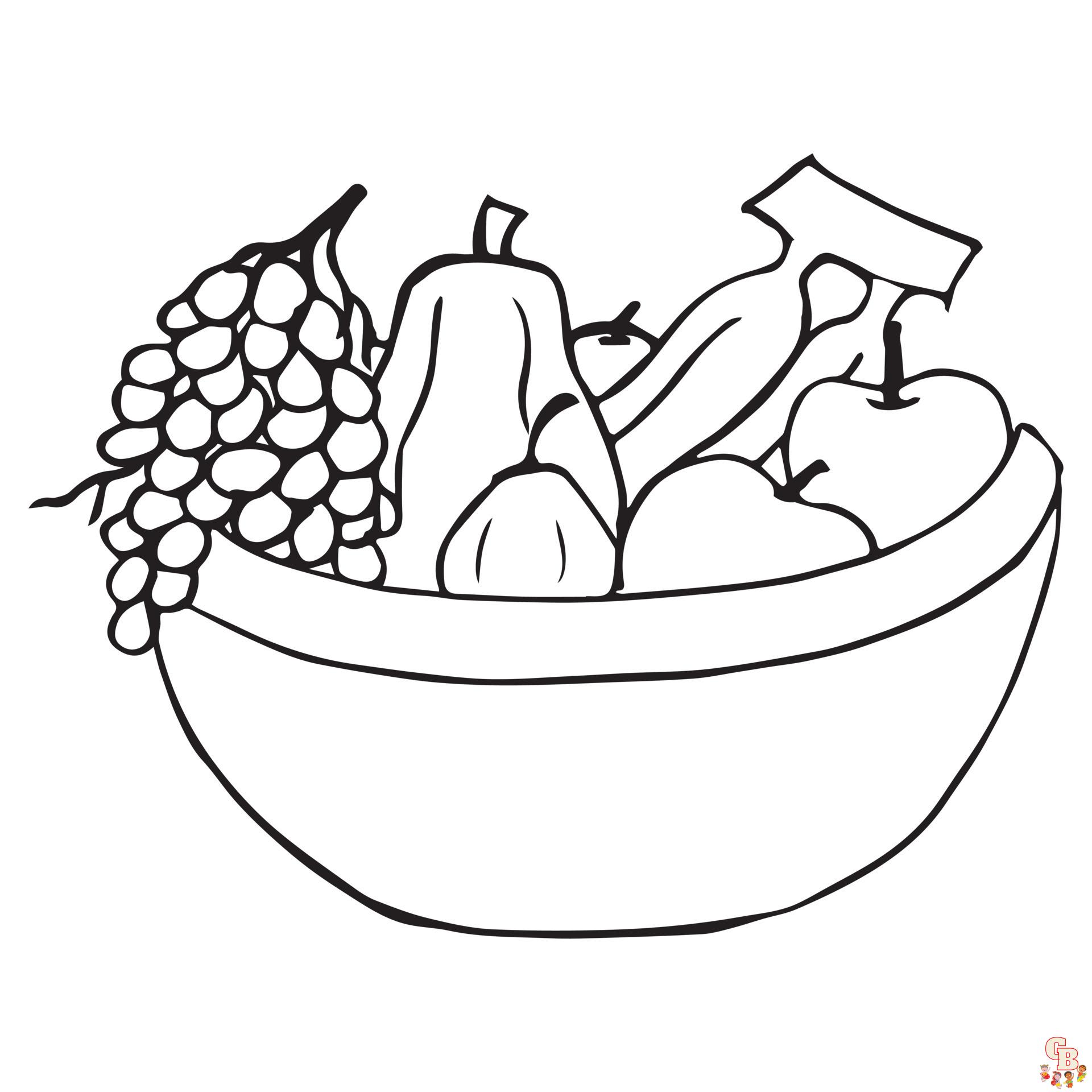 fruit basket coloring pages 7