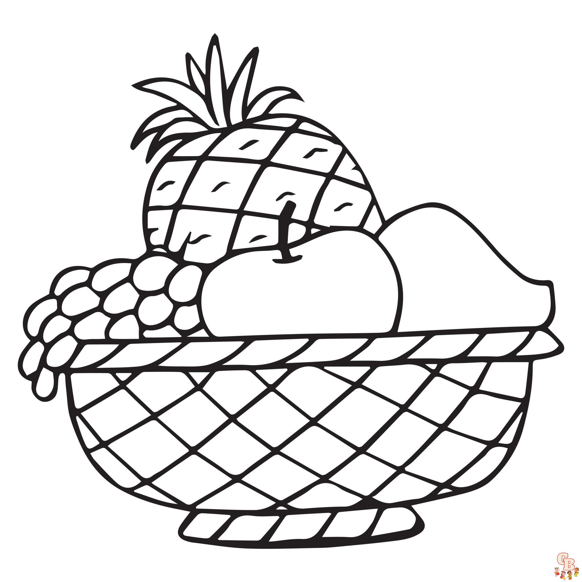 fruit basket coloring pages 8