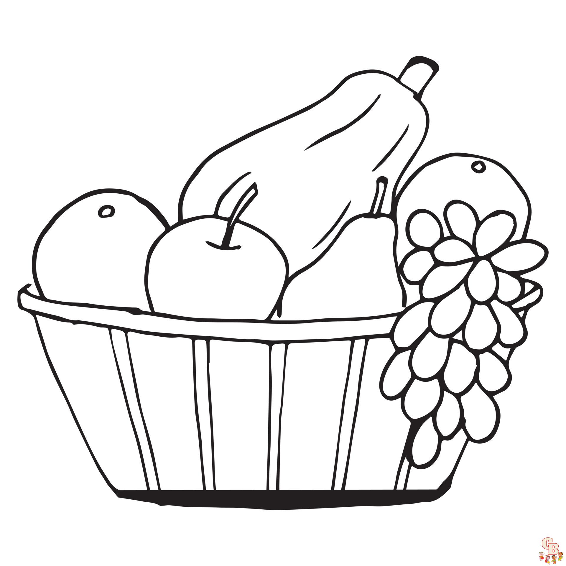 fruit basket coloring pages 9