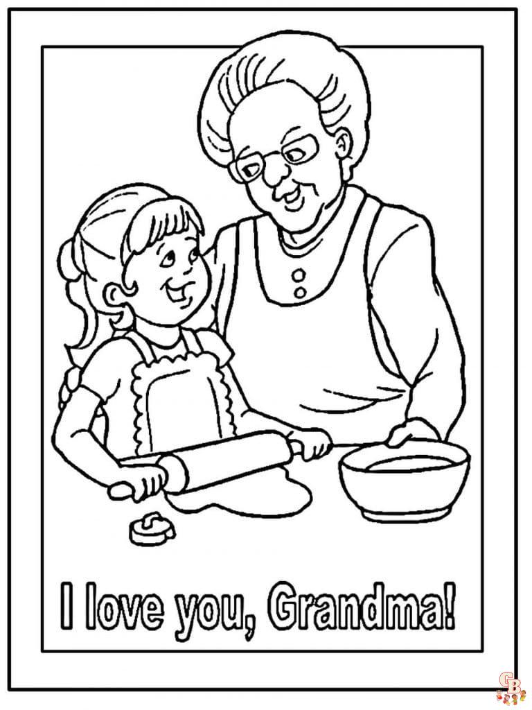 grandma coloring pages 4