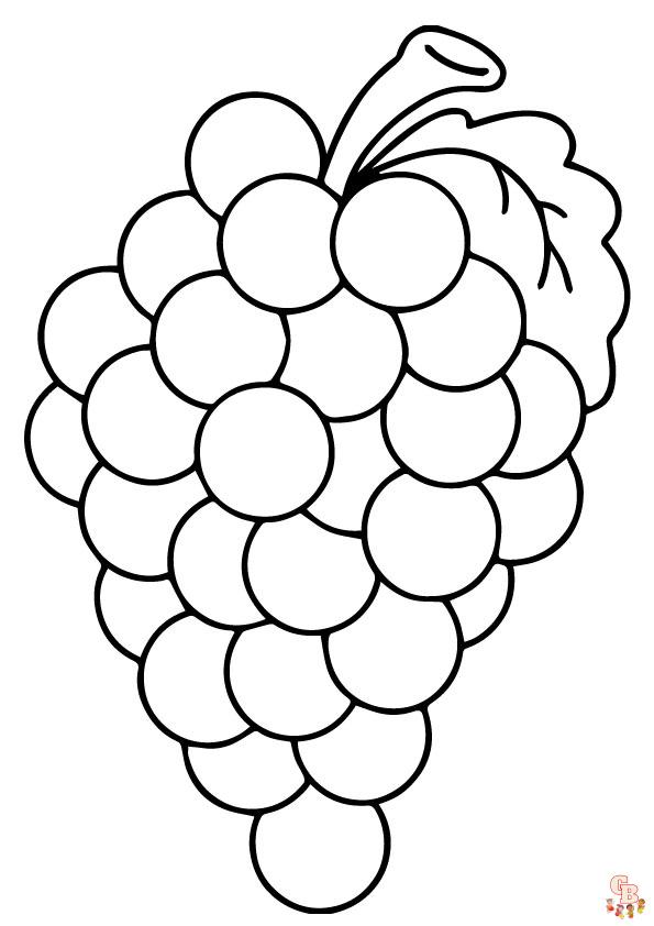 grapes coloring pages 1