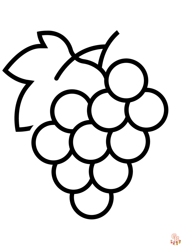 grapes coloring pages 2