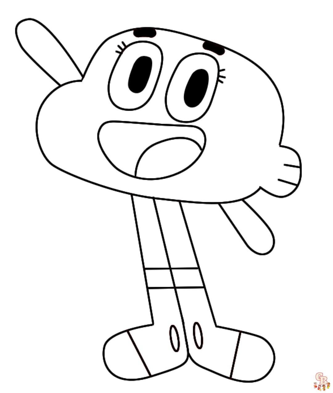 gumble coloring pages 3