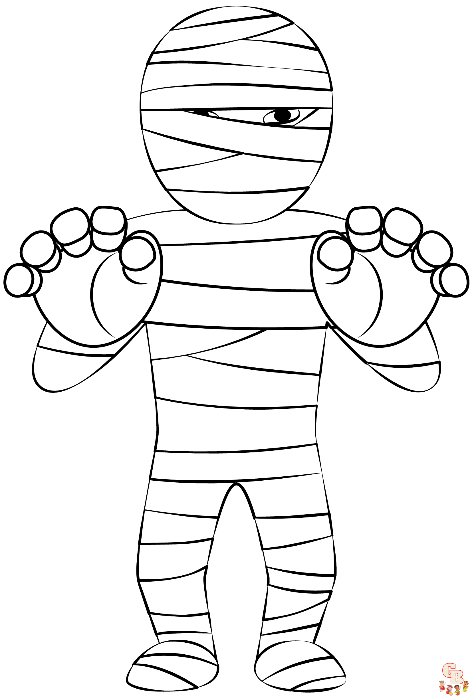 mummy coloring pages 3