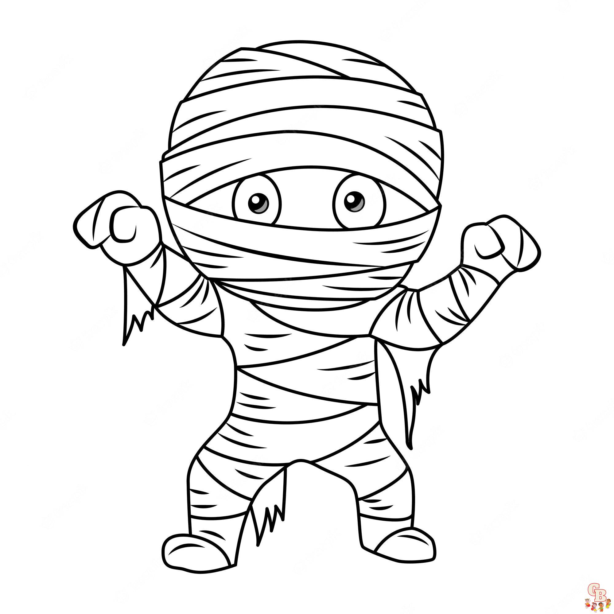 mummy coloring pages 4