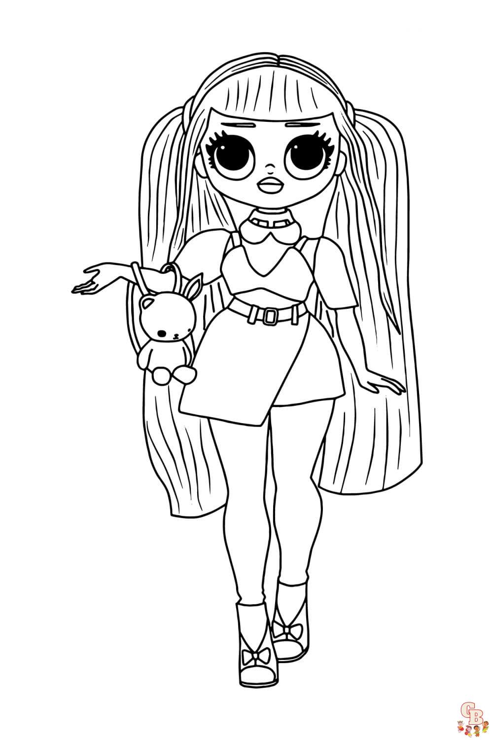 omg fashion lol omg doll coloring pages 1