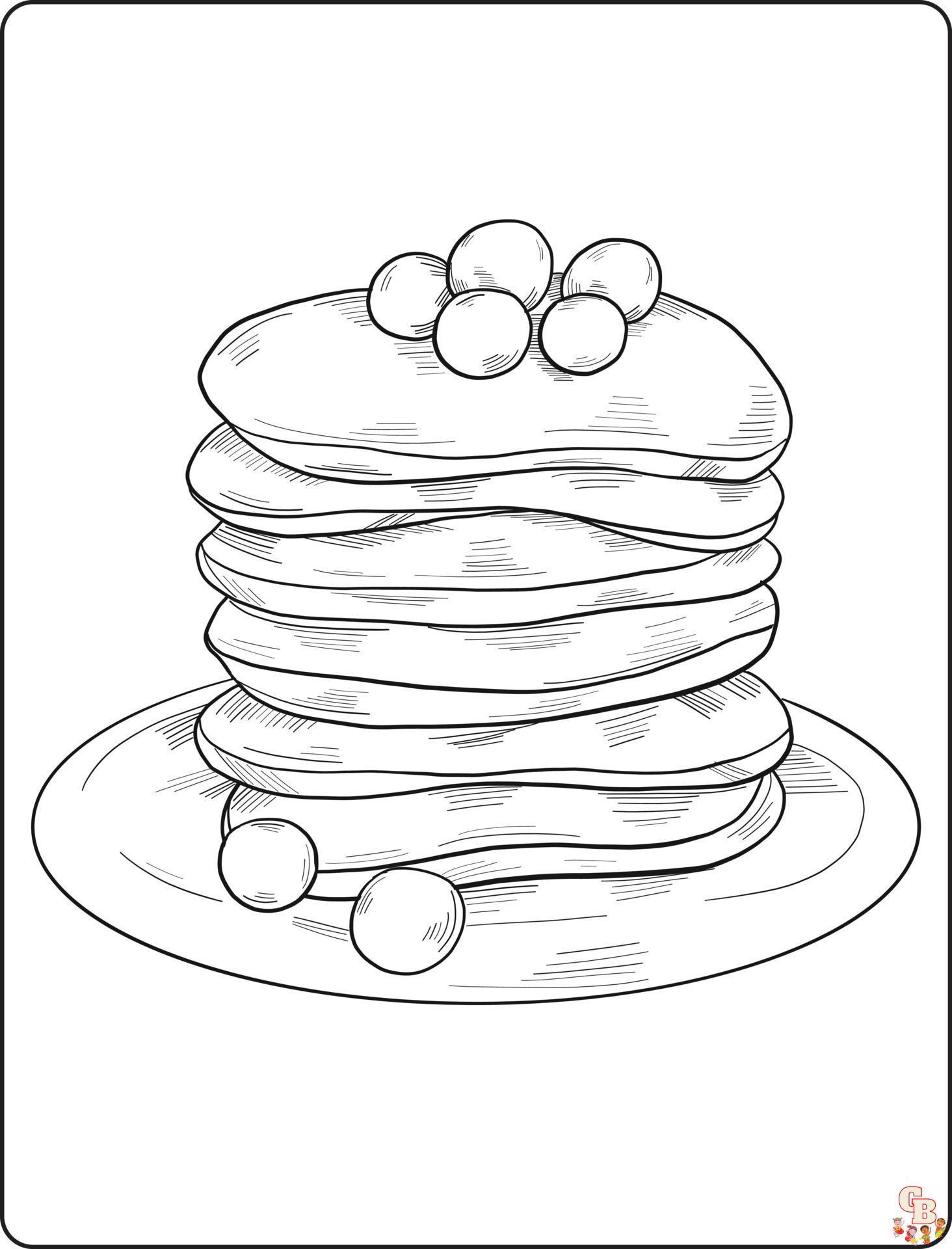 pancake coloring pages 1