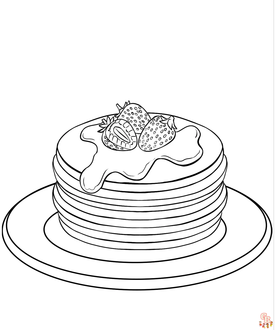 pancake coloring pages 1