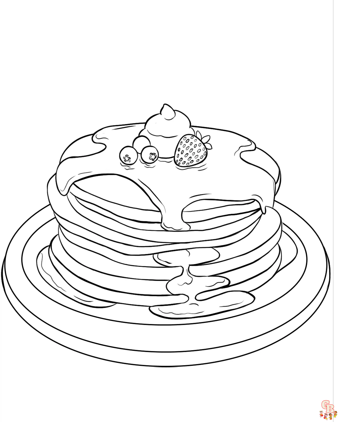 pancake coloring pages 2