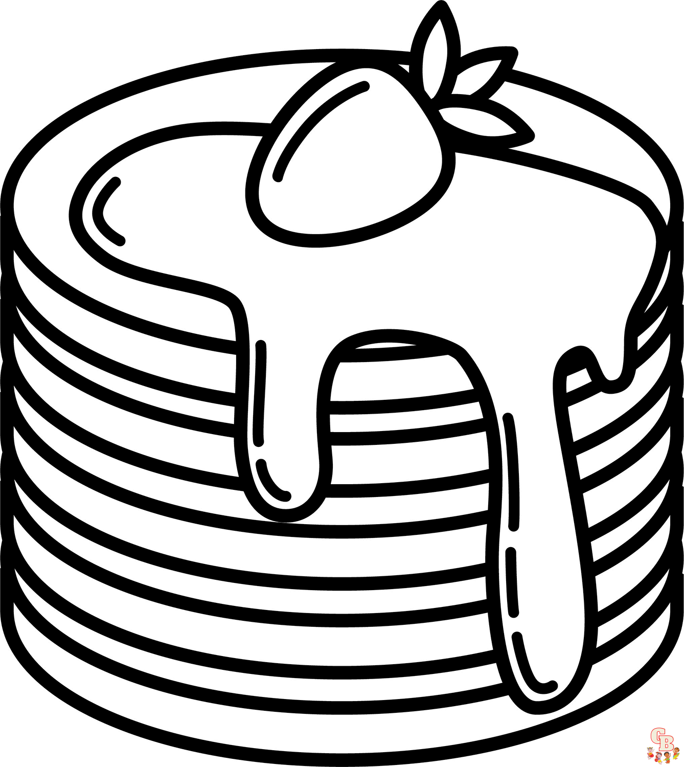 pancake coloring pages 3