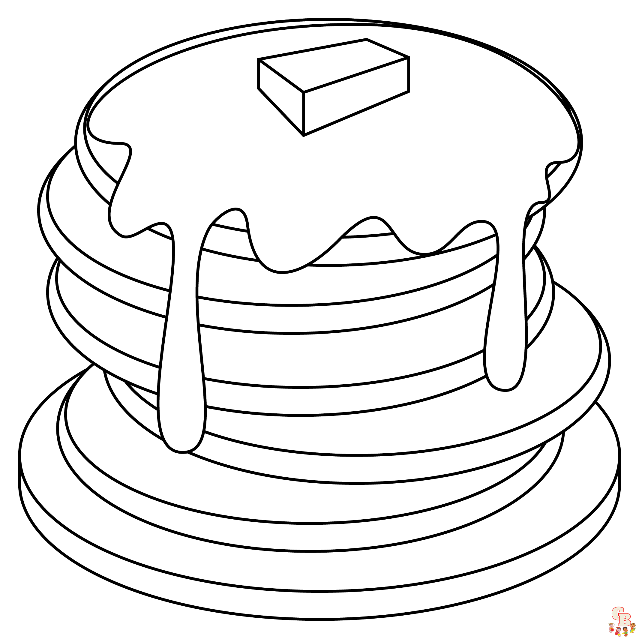 pancake coloring pages 4