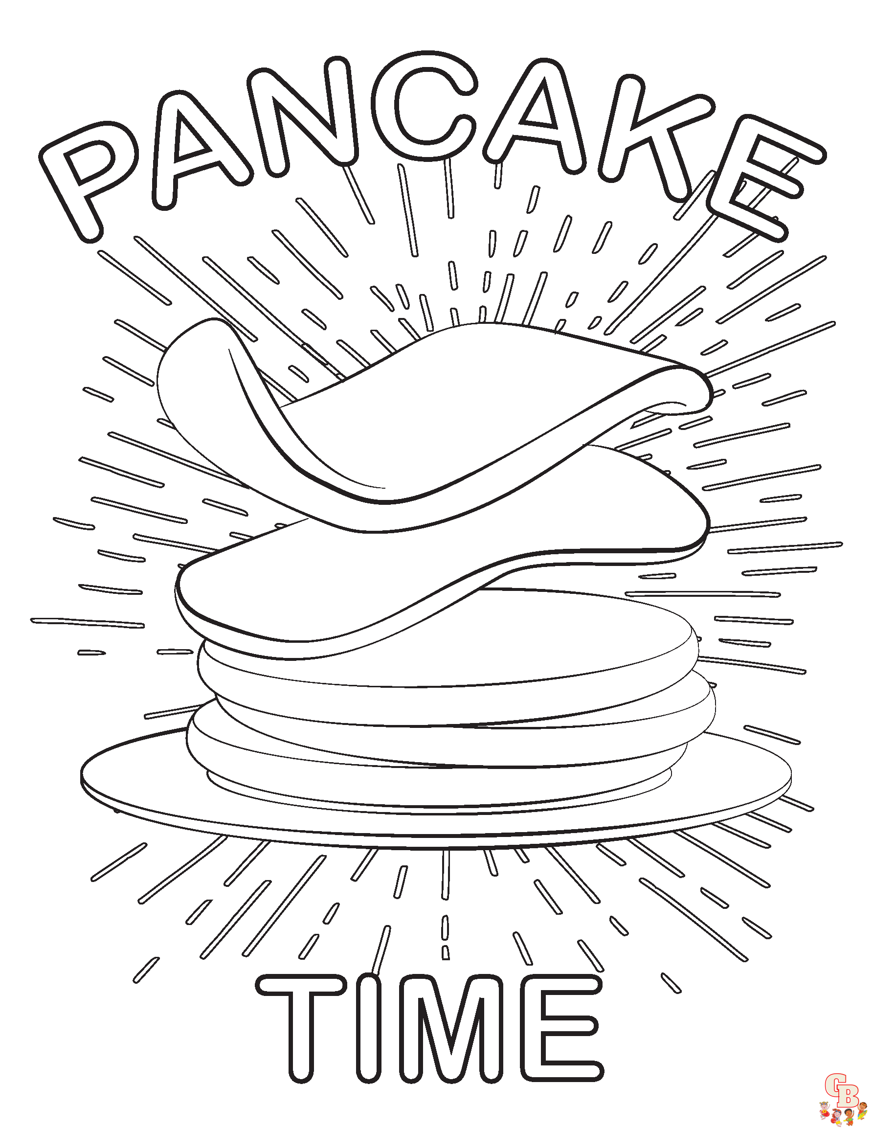 pancake coloring pages 5