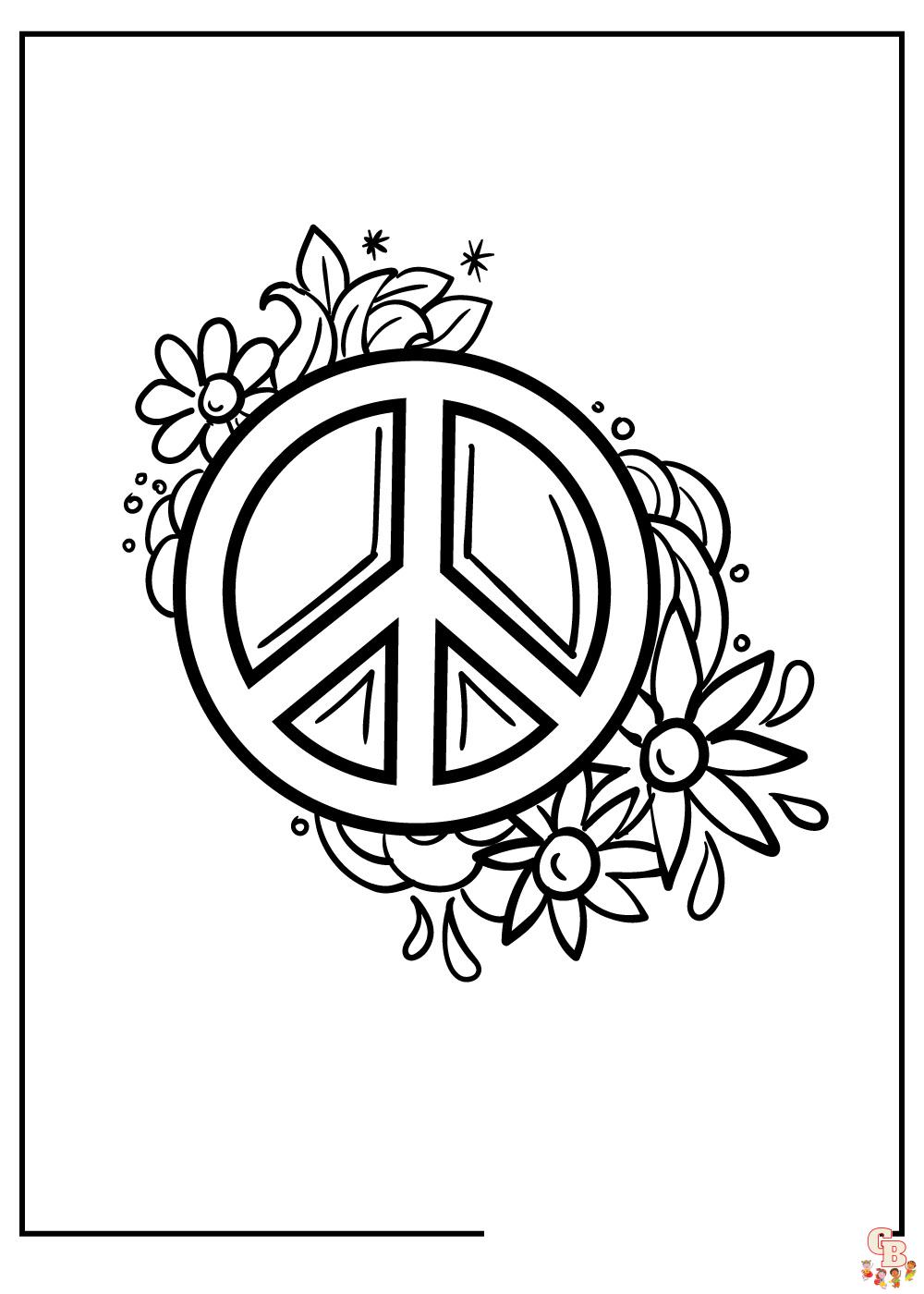 peace coloring pages 4