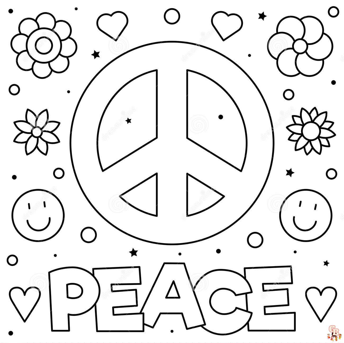 peace coloring pages 7