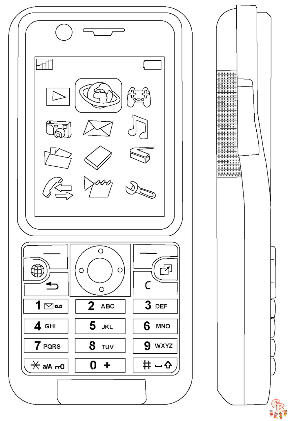 phone coloring pages 1