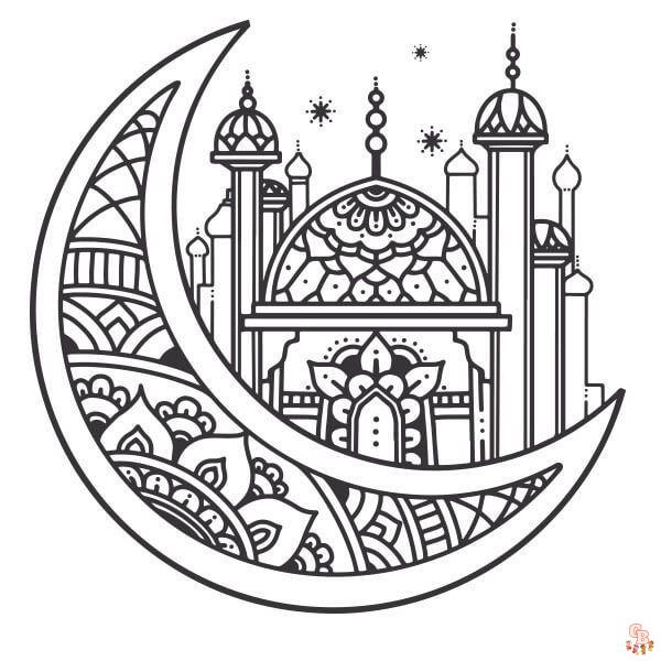 printable ramadan mubarak coloring pages