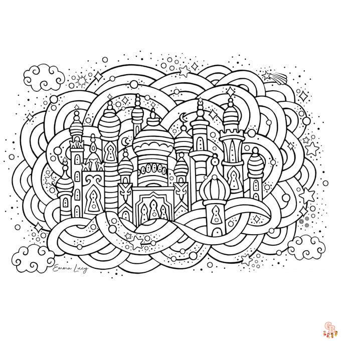 ramadan lantern coloring page