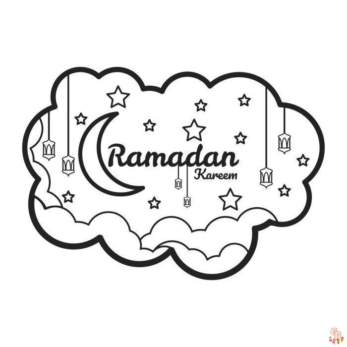 ramadan mubarak colouring pages