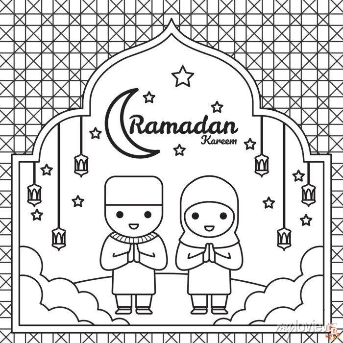 ramadan mubarak colouring