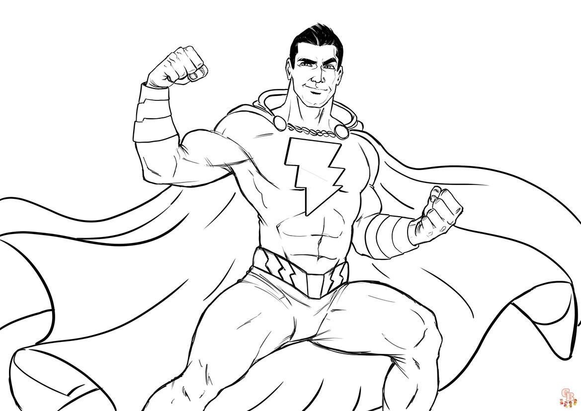 shazam coloring pages 1